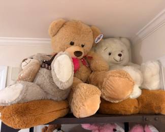 Large oversized teddy bears, plush bear collection