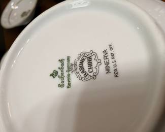 Baronet China Minerva pattern maker's mark, Eschenbach Bavaria Germany