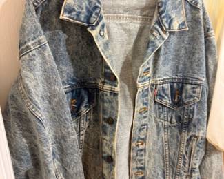 Vintage Levi's acid wash denim jean jacket, 1980s retro