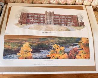 Signed limited edition prints, East Nashville High School and Appalachian Autumn