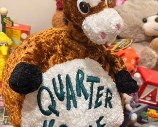 Stuffed animals lot, Quarter Horse plush, assorted plush toys