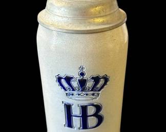 VTG HB Hofbrauhaus Munchen ceramic & pewter beer stein