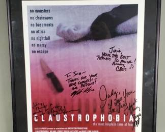 Signed "CLAUSTROPHOBIA" film poster