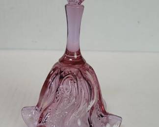 Fenton glass pink bell