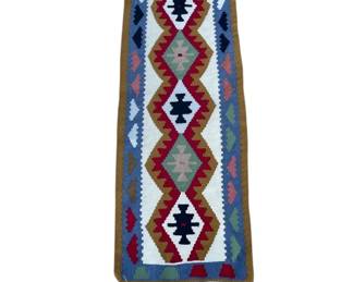 Vintage Turkish Kilim hand knotted rug