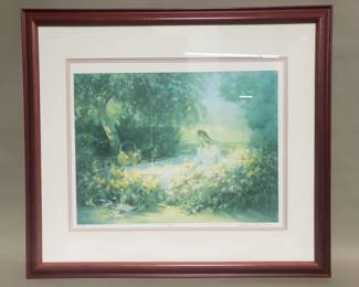 Signed Diana Reineke "Resting" lithograph
