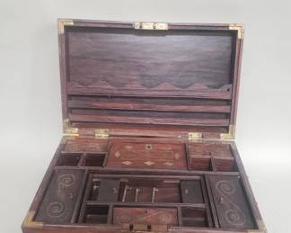 Antique Anglo-Indian campaign writing slope