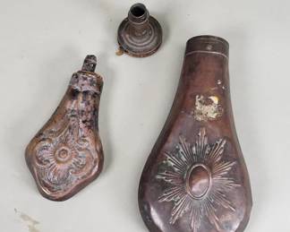  Pair of Civil War-era gun powder flasks