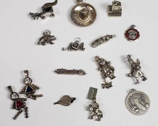 Sterling silver pendants and charms