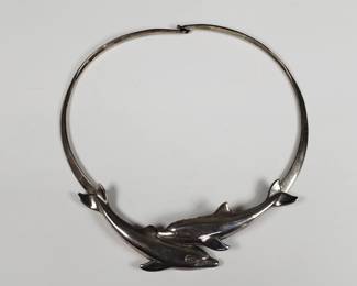 Kabana sterling silver dolphin choker