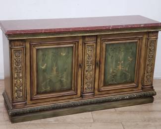 Contemporary cabinet with marble top