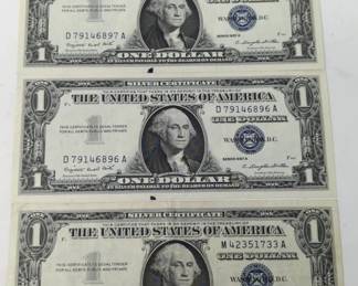 1957 Silver Certificate blue seal banknote