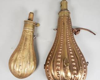  Pair of Civil War-era gun powder flasks