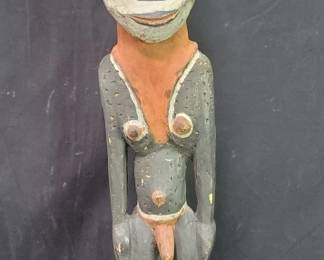 Vintage carved wood African ancestral figure