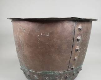Antique copper planter