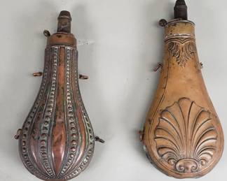  Pair of Civil War-era gun powder flasks