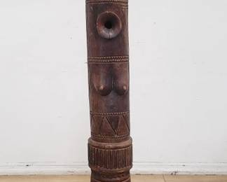 African carved wood statue