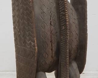 African carved wood Senufo bird statue