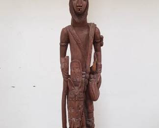 African carved wood statue