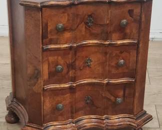 Italian-style walnut veneer nightstand