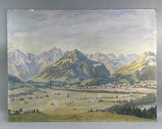 Signed G.L. 1934 oil on panel impressionistic panel