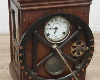 Dey Time oak register clock