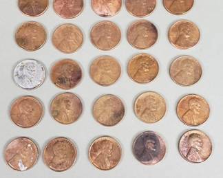 Collection of Lincoln Wheat pennies