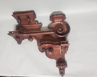  Vintage carved wood wall bracket