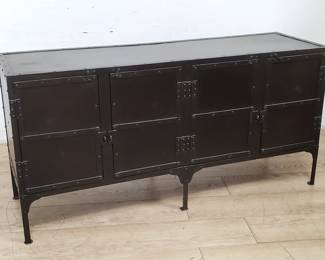 Restoration Hardware-style metal console cabinet