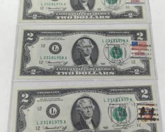 Series 1976 2 Dollar bicentennial notes