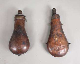  Pair of Civil War-era gun powder flasks