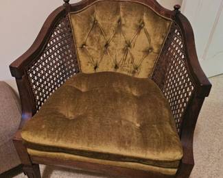 Pair of Retro Velvet Chairs