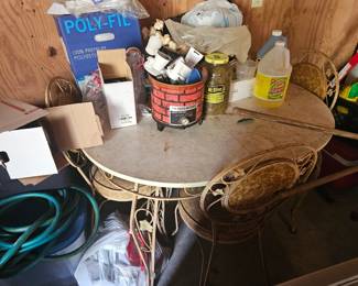 Metal Table Set and Tons of garage Smalls also Jewelry Not Pictured