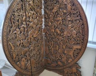 Hand Carved Asian Room Divider
