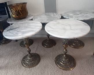 F Marble Top Accent Tables