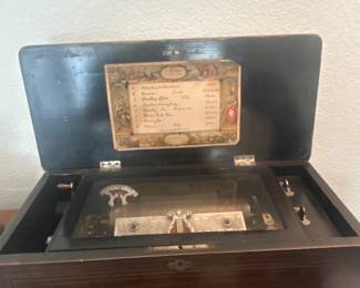 Antique Swiss Cylinder Music Box