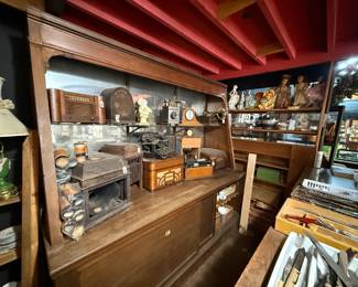 Radios, and more, display cabinet for sale as well