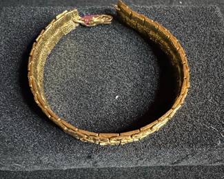 Gold Nugget Link Bracelet