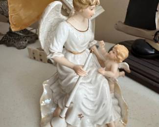 O'Well China Porcelain Angel and Cherub Figurine