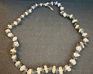 Hematite and Quartz Chip Bead Necklace
