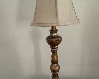 Vintage Stiffel Brass Table Lamp with Fabric Shade