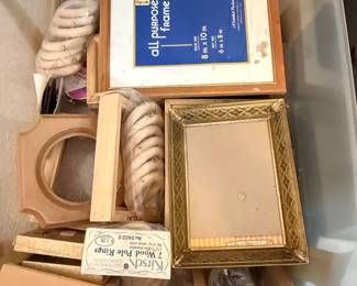 Assorted Picture Frames and Craft Supplies