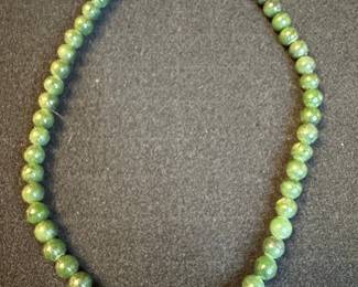 Nephrite Jade Bead Necklace