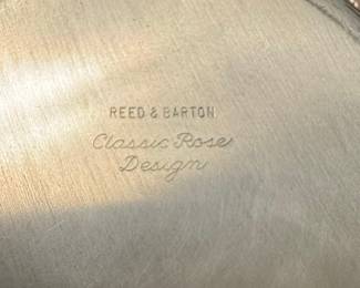 Reed & Barton Classic Rose Design Silverplate Bowl