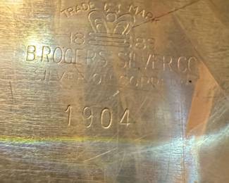 Broger's Silver Co. Silver-Plated Copper Tray
