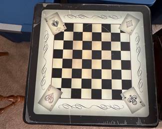 Game Table with Chessboard and Drawer