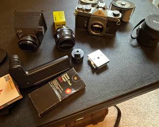 Asahi Pentax Spotmatic SP SLR Camera with Takumar or . Lens, Flash, and Accessories