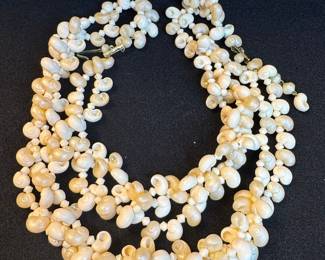 Multi-Strand Snail Shell Lei Necklace