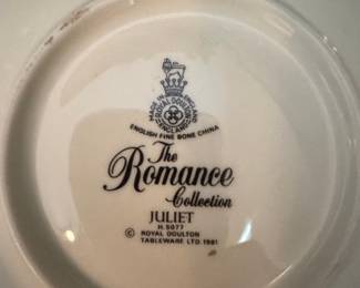 Royal Doulton "Juliet" Teacup and Saucer Set