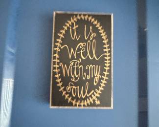 It is Well With My Soul Distressed Wood Sign